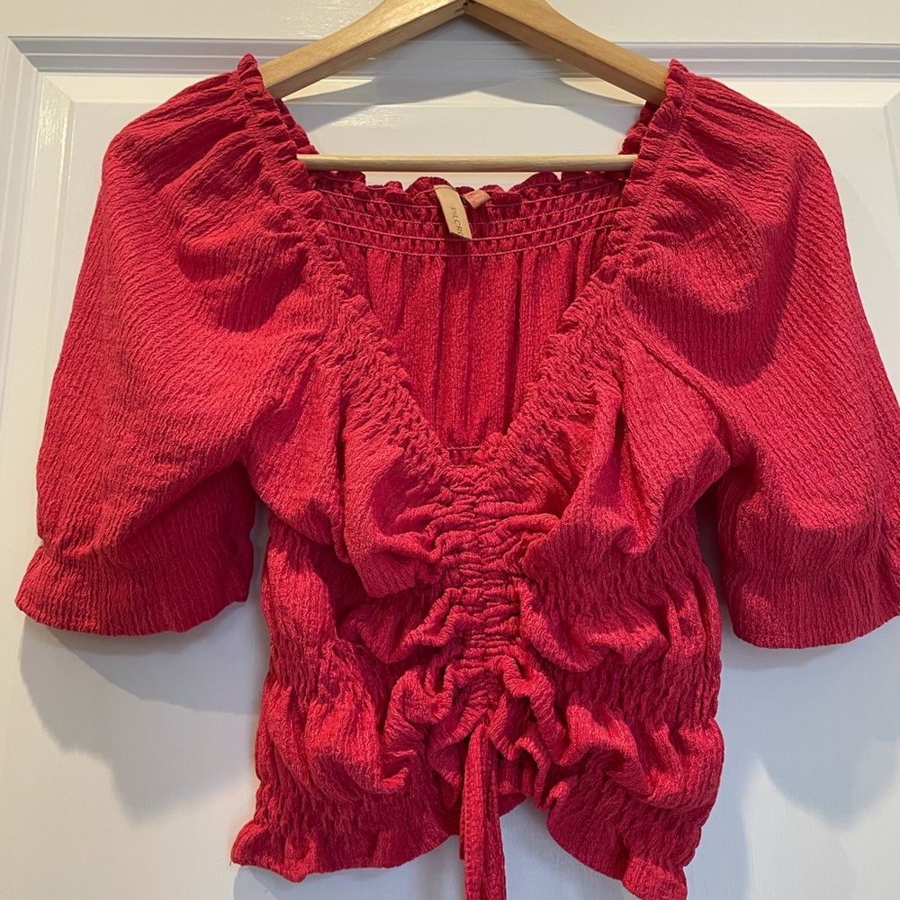 Anthropologie Pilcro Pink Corset Top